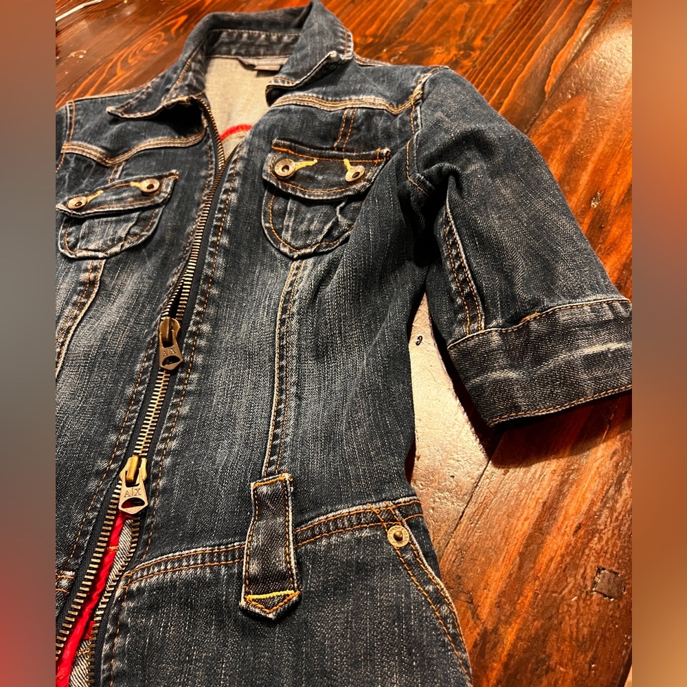 Armani Exchange Vintage zip up or down jean dress